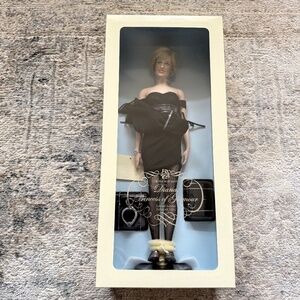Franklin Mint Princess Diana Doll Iconic Black Dress COA Limited Edition